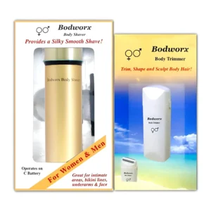 Bodworx Gold Pubic Hair Trimmer and Shaver Combo